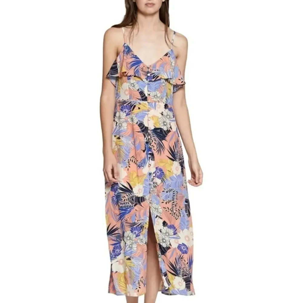 Sanctuary Isabella floral button ruffle dress